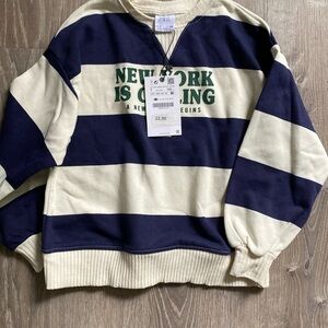 Zara stripe printed sweatshirt! Brand new with tags.